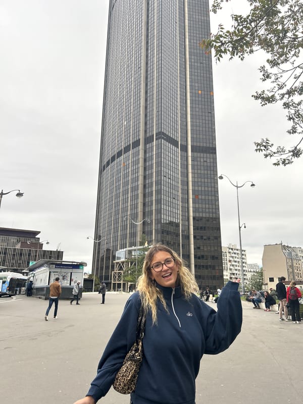 Routine street life documented near Paris Montparnasse Tower