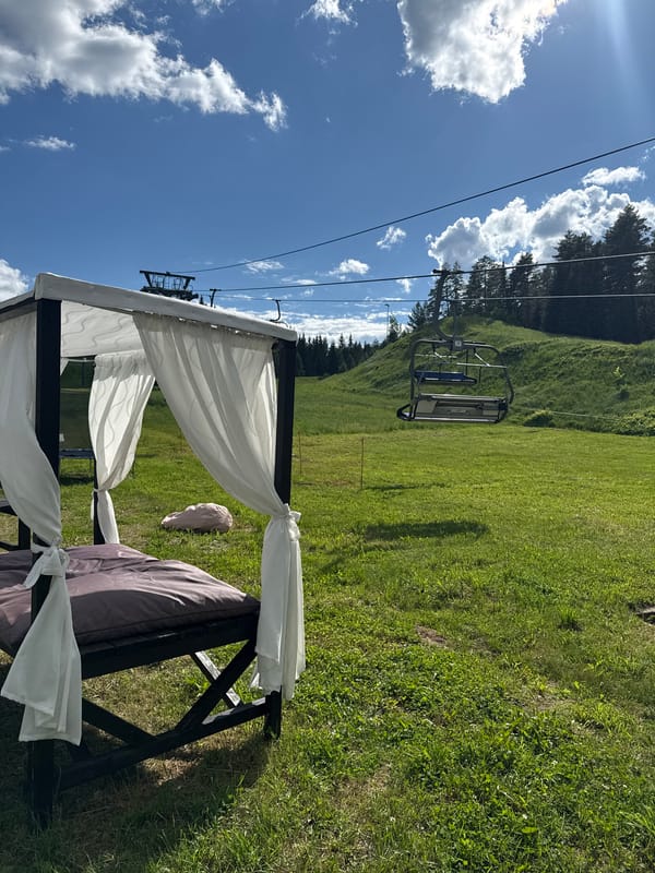 Tourist explores Russian resort facilities and natural landscapes