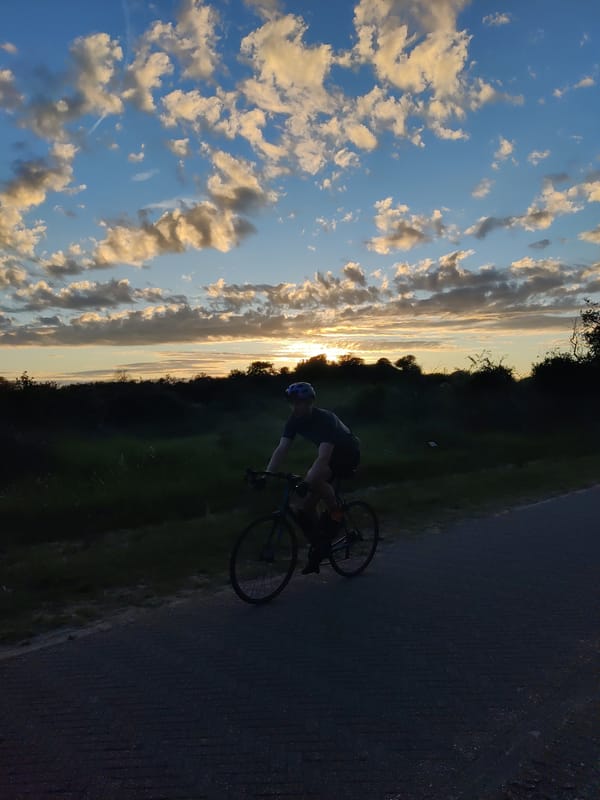 Sunset drone views and dune landscapes on The Hague's outskirts