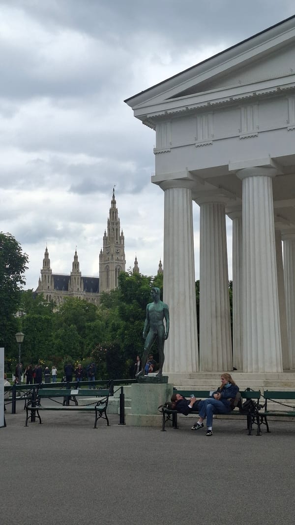 Parliament Building photographed from Volksgarten in Vienna