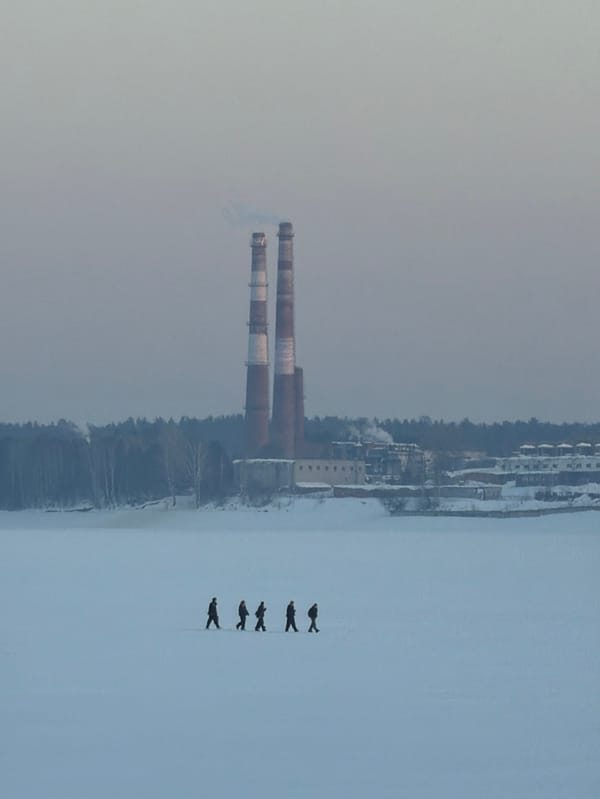 Winter daily life documented across Chaikovsky, Russia waterfront areas