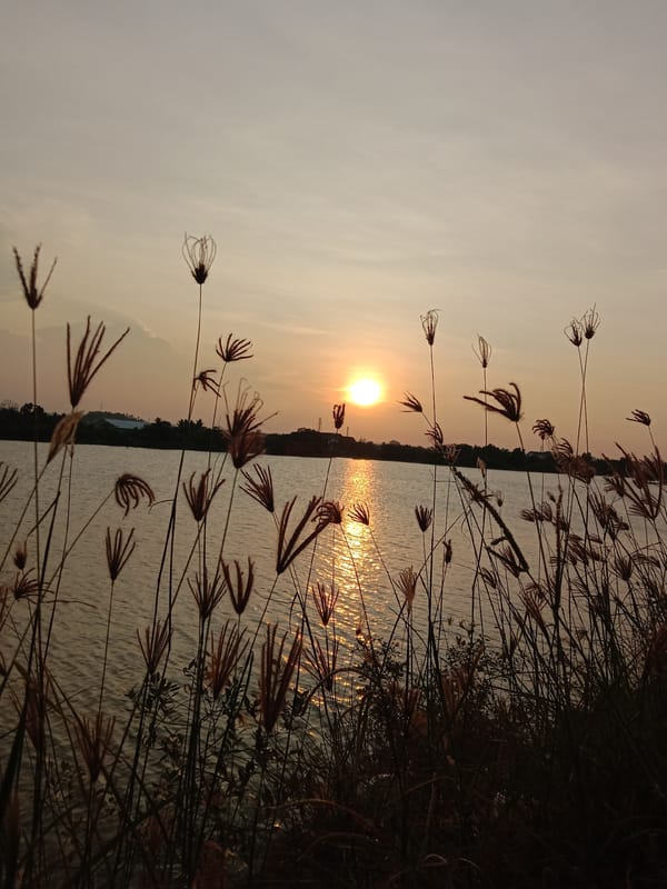 Sunset water recreation scenes captured in Lhokseumawe, Indonesia