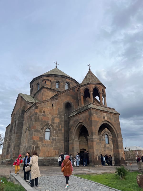 Historic Saint Hripsime Church documented in Vagharshapat, Armenia