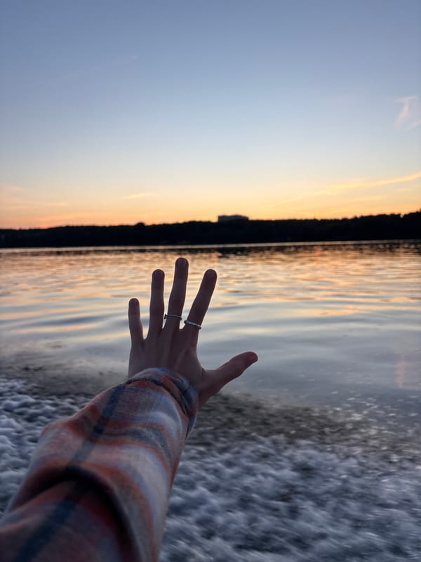 Sunset boat ride on the river near Perm