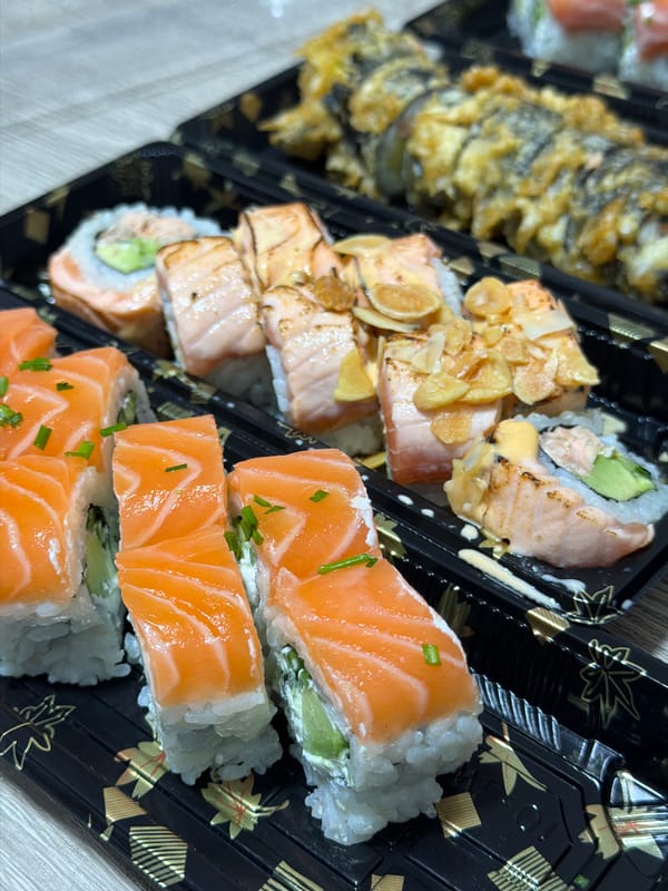 Sushi takeout documented in Ramat Gan