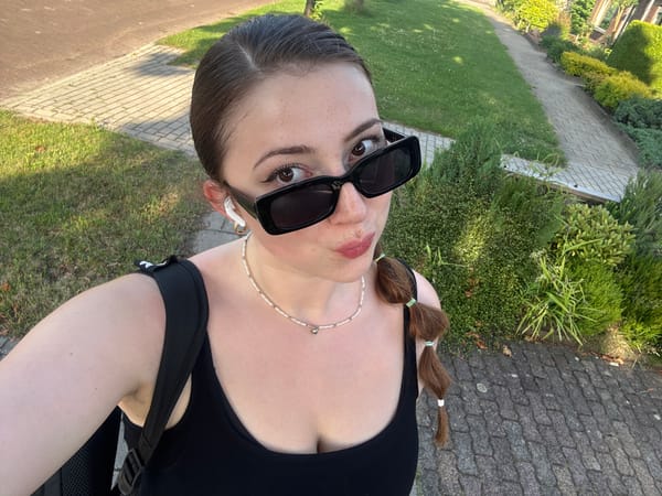 Sunny afternoon selfie on a quiet Enschede street