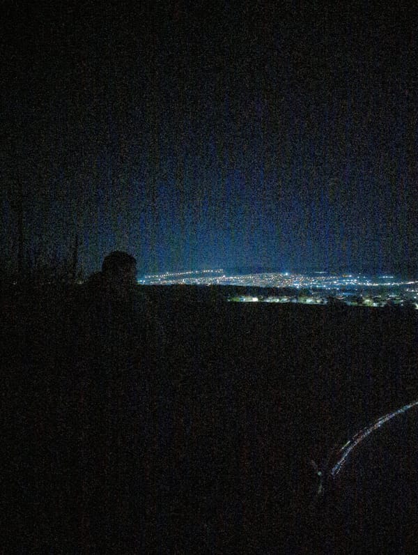 Nighttime scenes captured in Razgrad, Bulgaria from multiple perspectives