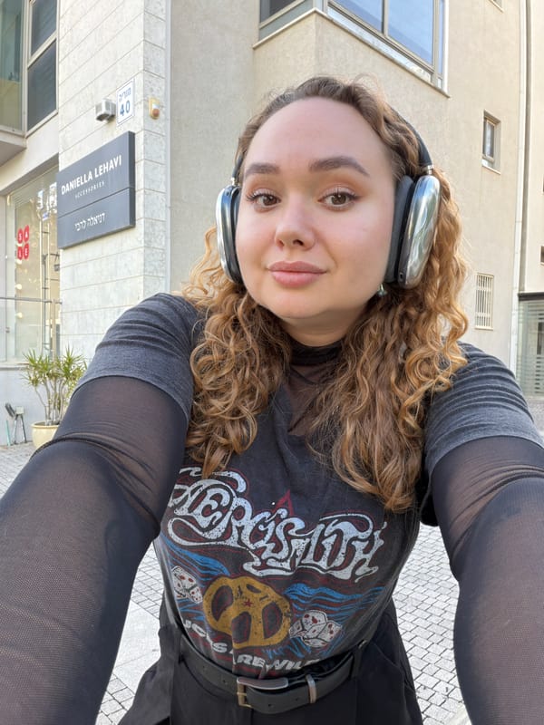 Street scenes captured outside Haifa accessories store