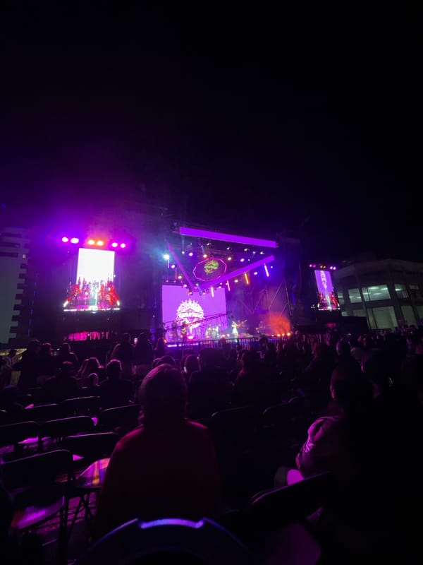 Karla Melo performs outdoor concert in Iquique, Chile