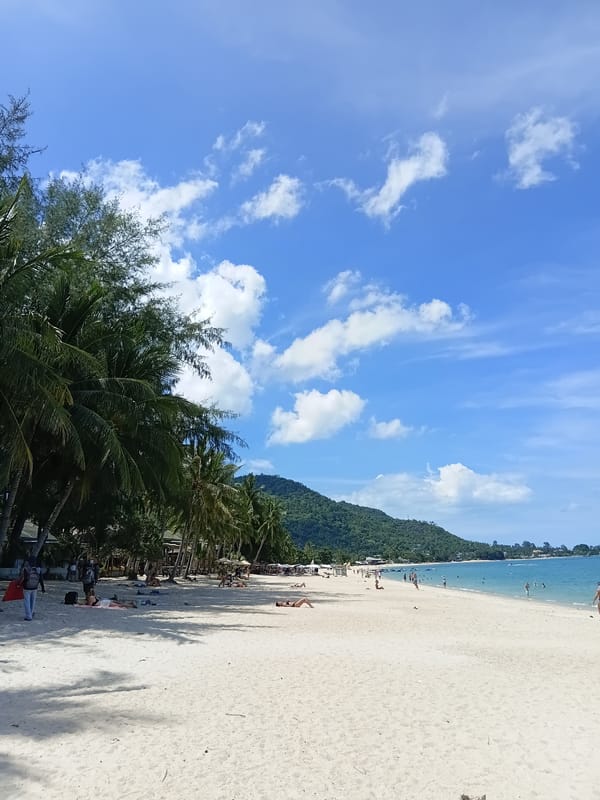 Morning beach life at Baan Lamai Thailand