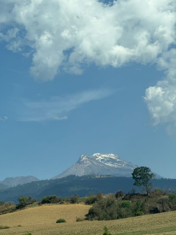 Mountain and highway views captured near Mexican communities