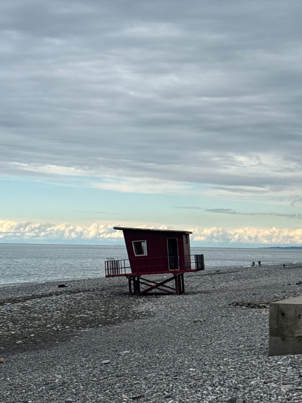Ordinary coastal life documented in Batumi during Friday afternoon