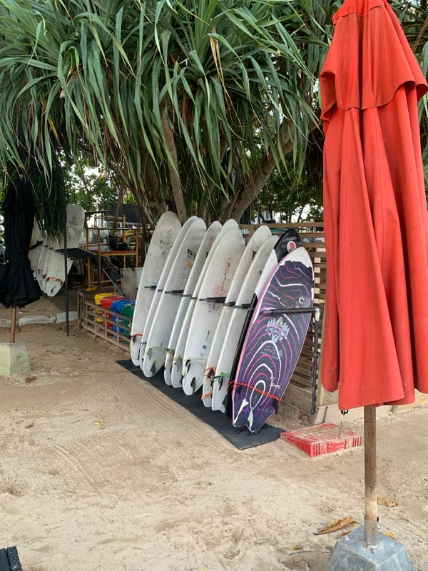 Beach life documented in Weligama, Sri Lanka afternoon