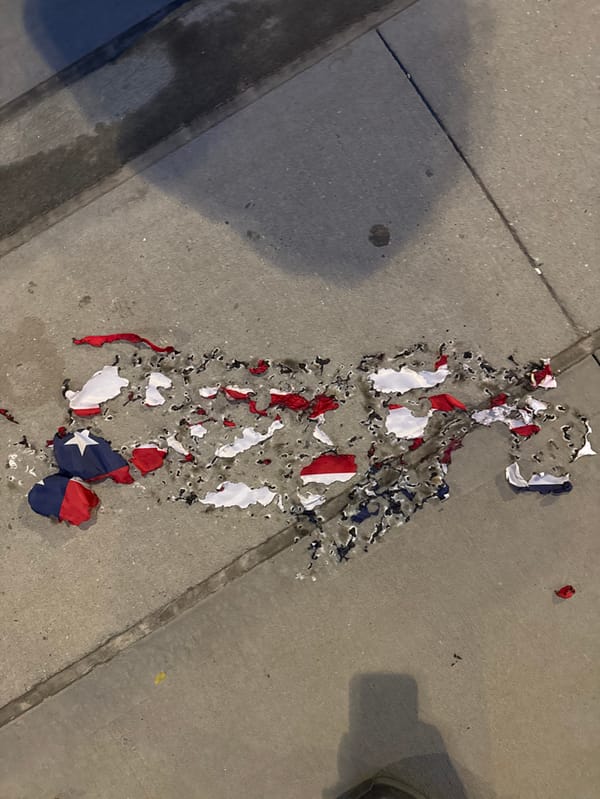 Burned Texas Flag Found on NYC Sidewalk
