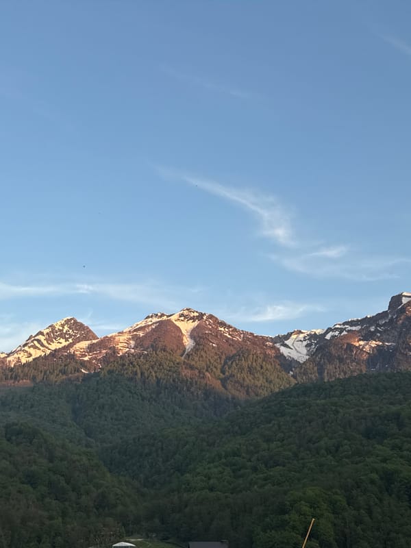 Mountain scenery documented in Krasnaya Polyana, Russia