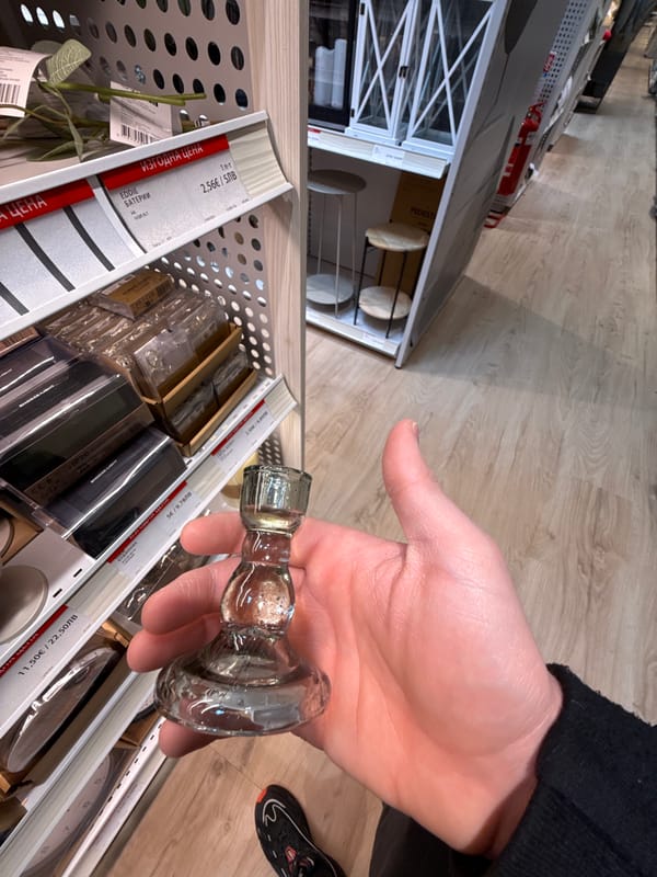 Shopping trip documented at home improvement store in Bulgaria