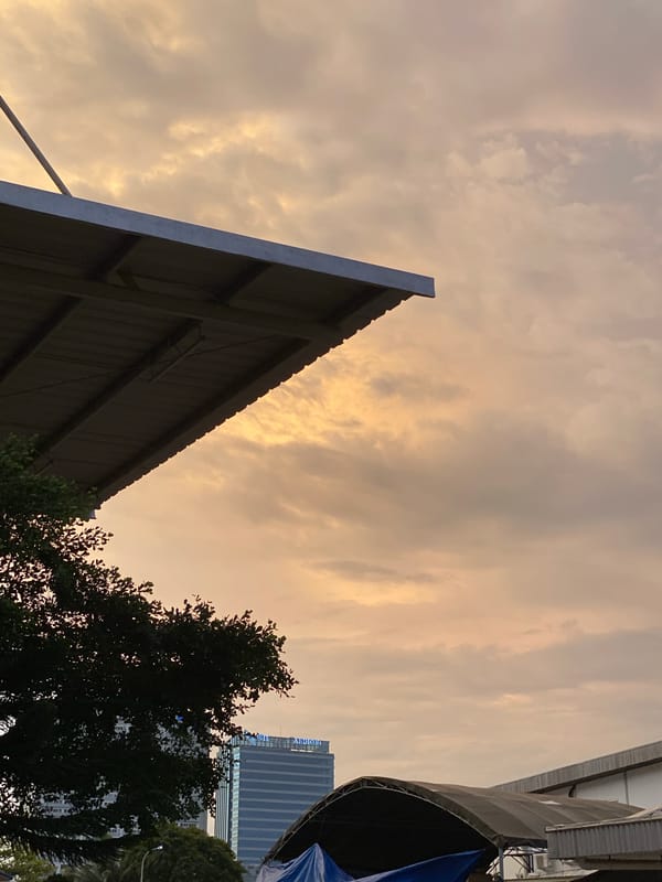Industrial facility in Gambut Barat at golden hour, multiple angles