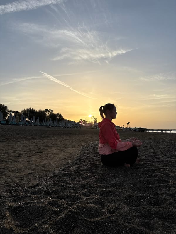 Sunset beach activities observed in Serik, Turkey
