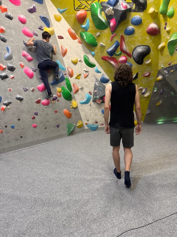 Climbers practice at indoor gym in Veliko Tarnovo
