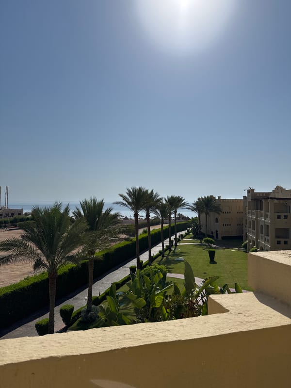 Morning at a Rixos Red Sea resort, Egypt