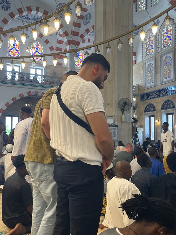 Congregational prayer observed at Accra mosque during daytime service