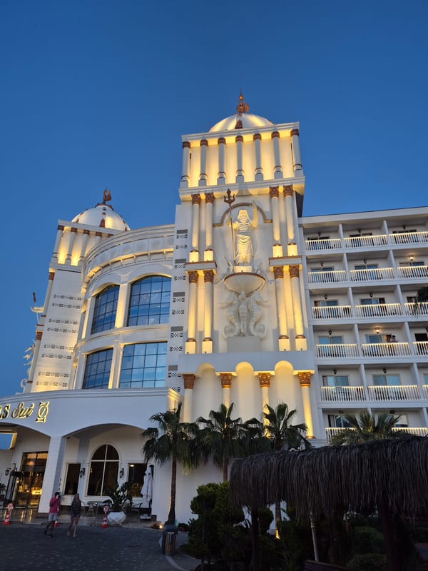 Guests explore luxury resort grounds and gardens in Alanya