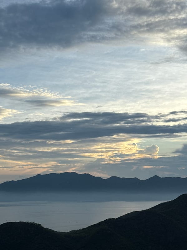 Evening mountain views captured across Nha Trang, Vietnam