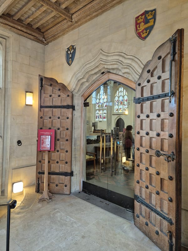 Visitor documents St Edmundsbury Cathedral tour in Bury St Edmunds
