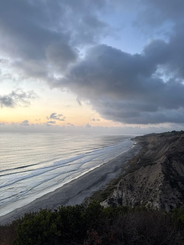 Dawn scenes captured at Torrey Pines beach, San Diego