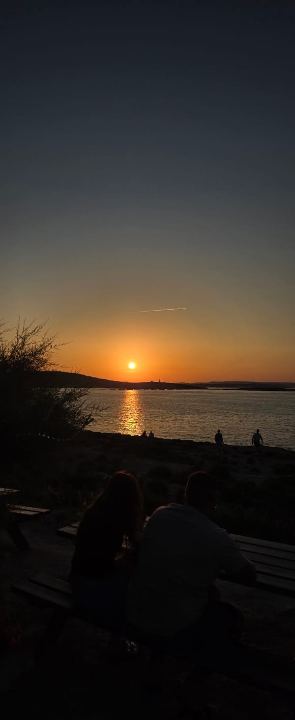 Sunset observed over Saint Paul's Bay, Malta