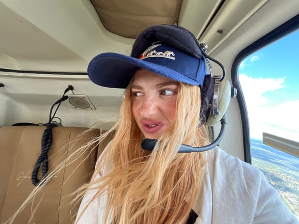 Woman Takes Helicopter Tour Over Victoria Falls, Zimbabwe