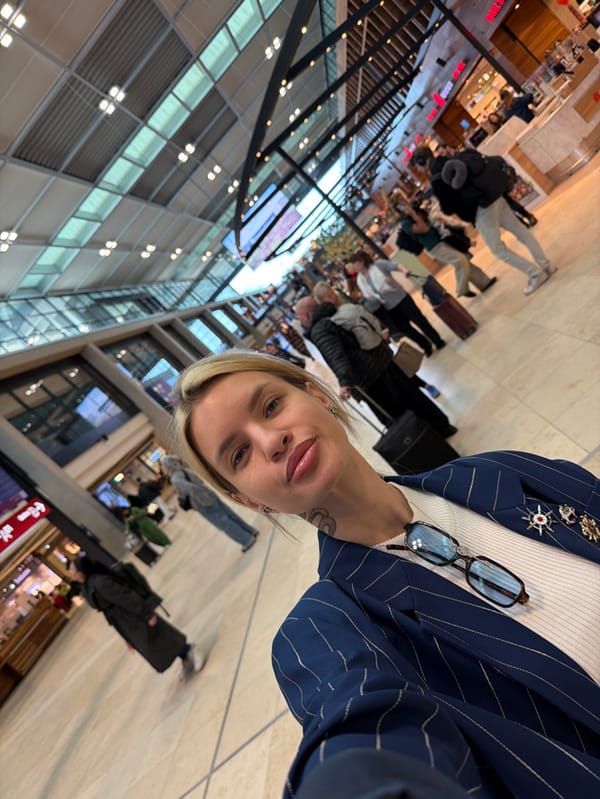 Woman documented at Berlin Brandenburg Airport terminal