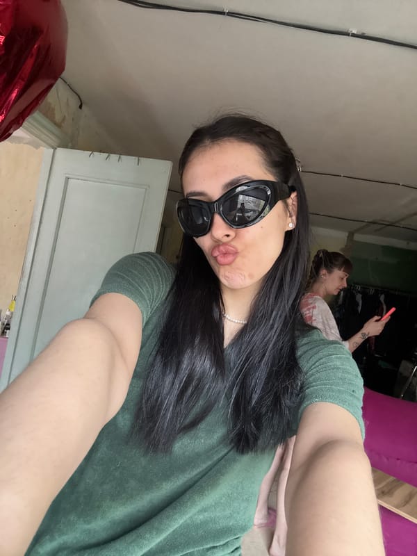 Woman takes morning selfie in Votkinsk, Russia