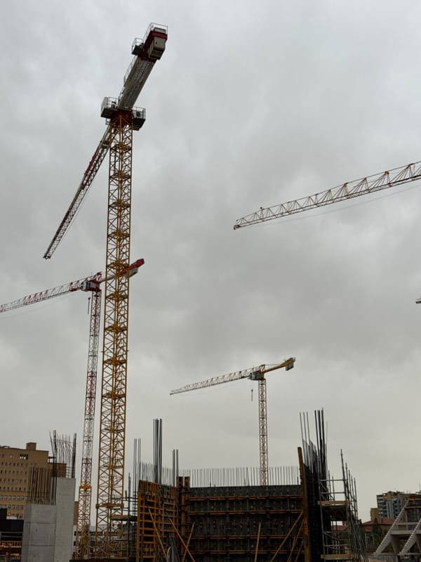 Large-scale construction activity observed in Zaragoza, Spain