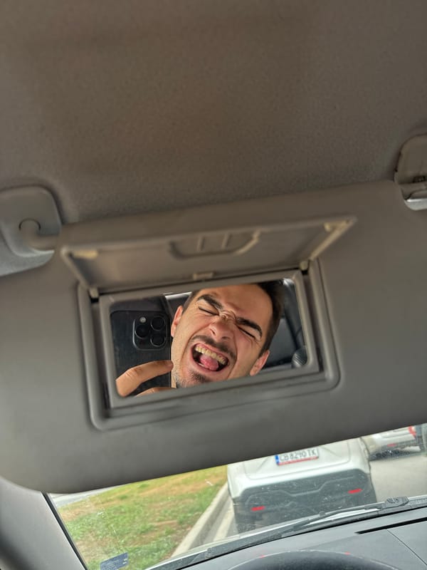 Sofia driver documents morning commute, heavy traffic conditions