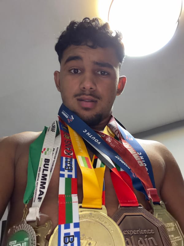 Medal haul and motivational posts from a Bulgarian combat sports athlete