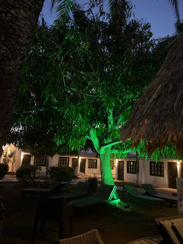 Evening resort life documented in Porlamar, Venezuela