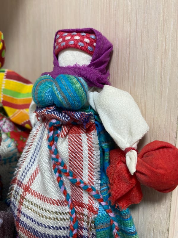 Traditional fabric doll photographed in Noviy, Russia