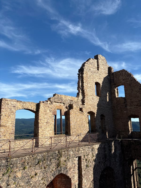 Exploring Hohenbaden Castle ruins and valley views, Baden-Baden