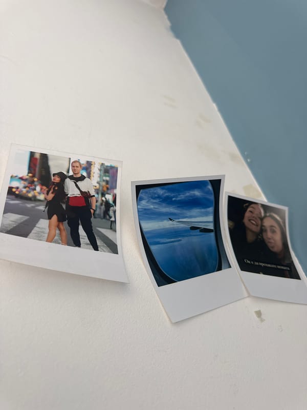 Personal art and photo collection displayed in Tvarditsa
