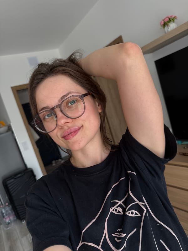 Woman takes selfies indoors in Balatonlelle, Hungary