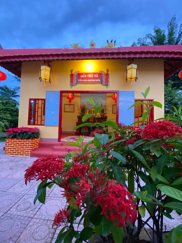 Traditional Vietnamese temple and garden in Nha Trang