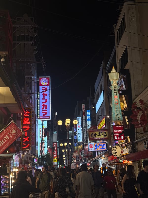 Witness documents Osaka street food districts and restaurant scenes