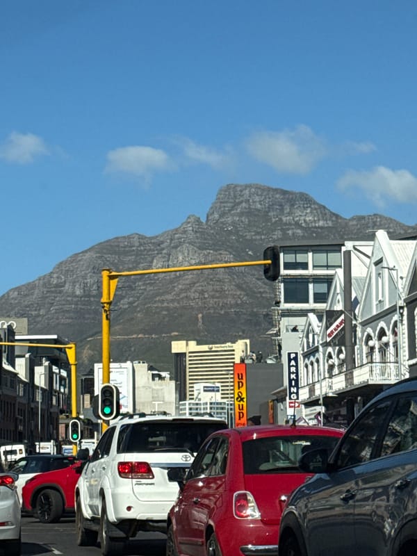 Cape Town street scenes captured with Table Mountain backdrop
