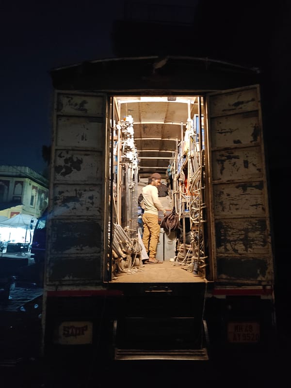 Film production setup documented in Kolhapur studios