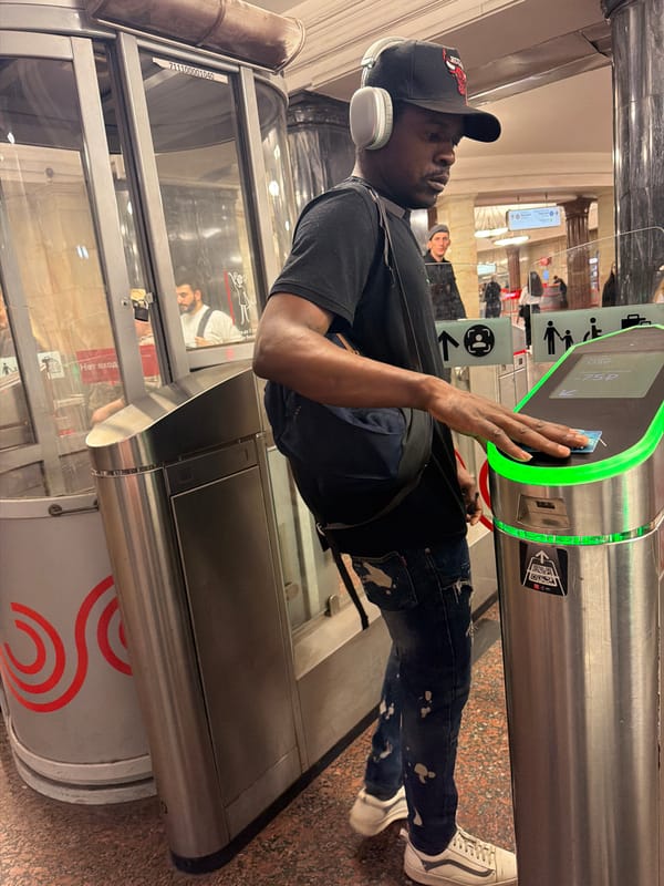 Everyday transit activity at a busy metro station