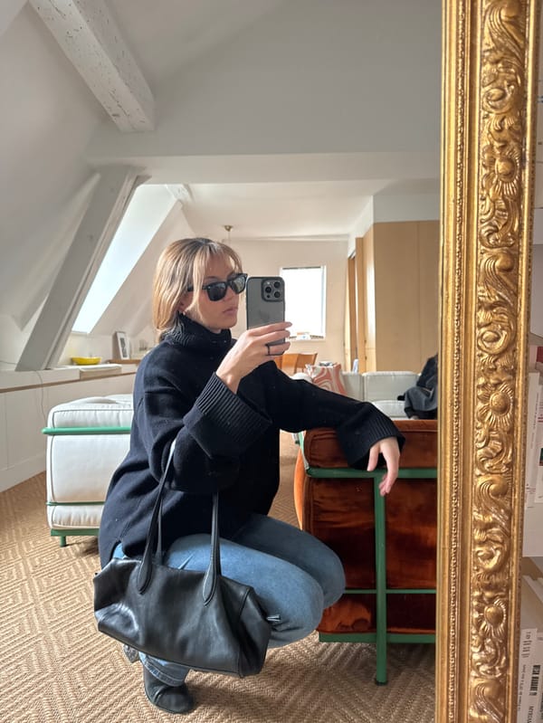 Woman documents Paris apartment interior through mirror selfies