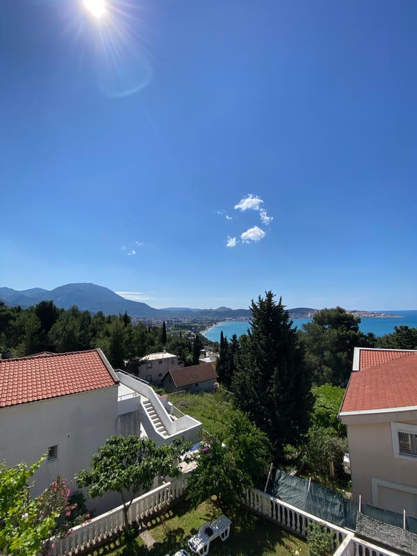 Morning balcony moments captured in coastal Montenegro town