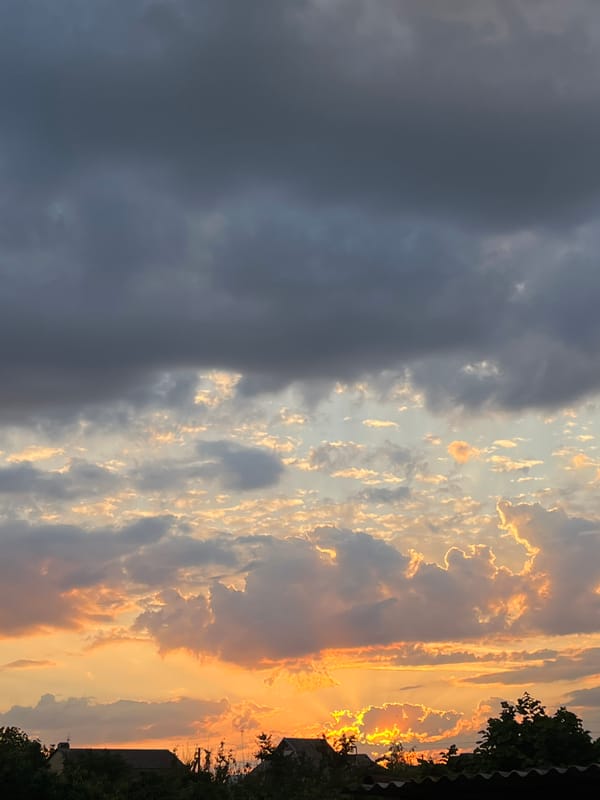 Dramatic sunset with storm clouds witnessed across Slobozia, Moldova