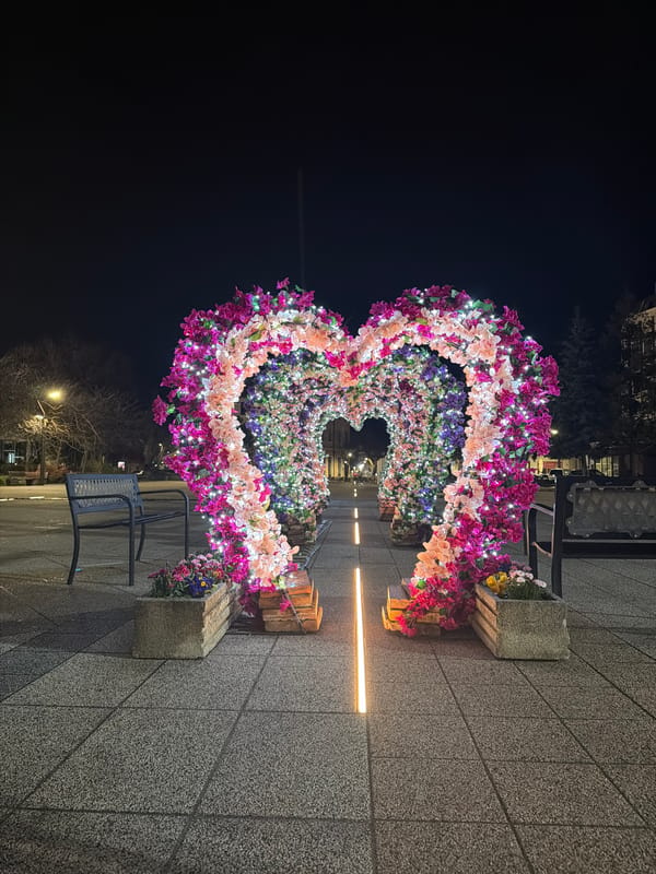 Easter decorations and monuments illuminate Vratsa Bulgaria streets